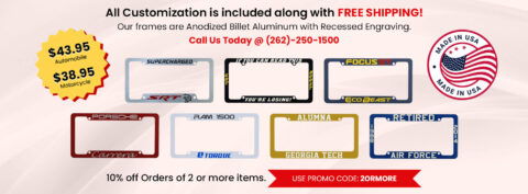 Photo Image Design Company Logo - Personalized License Plate Frames, Custom License Plate Metal Tag Cover Holder,Customized License Plate Frame Make
