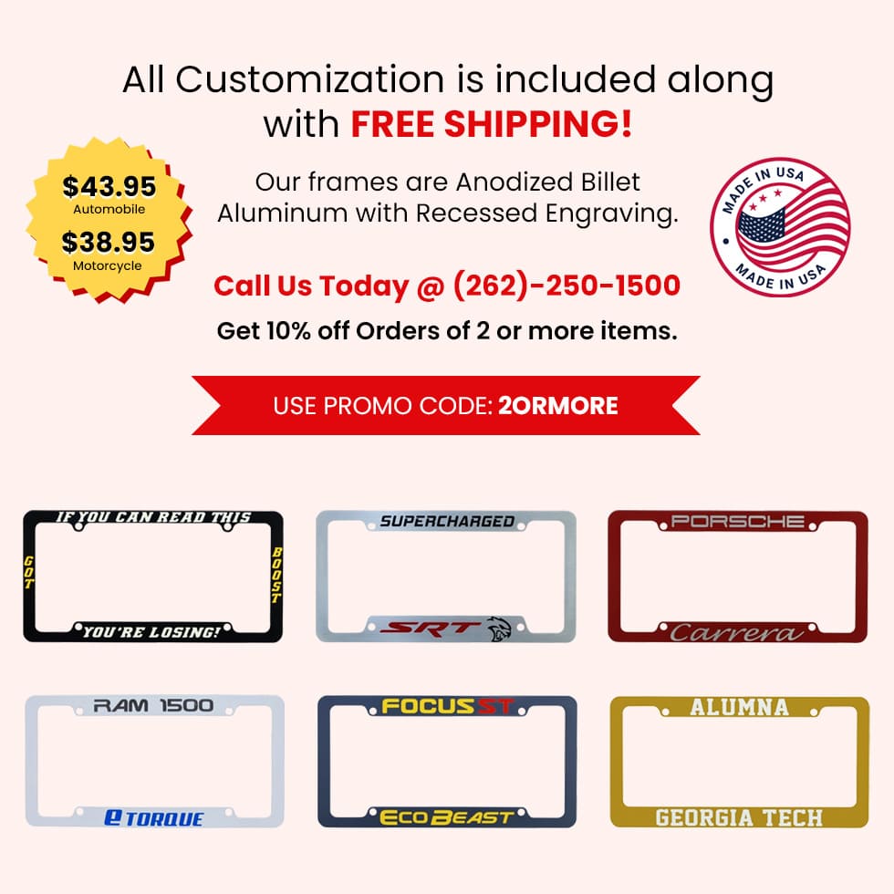 custom license plate frames mobile slide