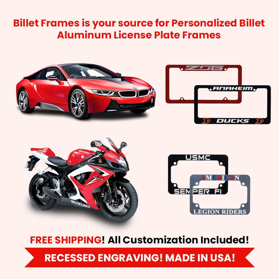 personalized license plate frames mobile slide